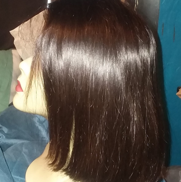 100% VIRGIN HUMAN HAIR LACE FRONT WIG main image 4